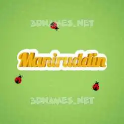 maniruddin in Ladybugs style - 3D name wallpaper