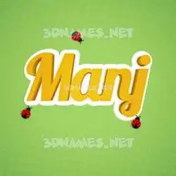 manj in Ladybugs style - 3D name wallpaper