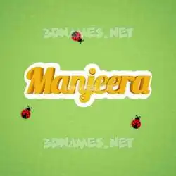manjeera in Ladybugs style - 3D name wallpaper