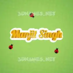 manjit singh in Ladybugs style - 3D name wallpaper