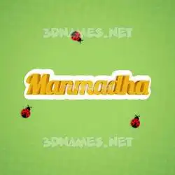 manmadha in Ladybugs style - 3D name wallpaper