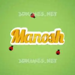 manosh in Ladybugs style - 3D name wallpaper