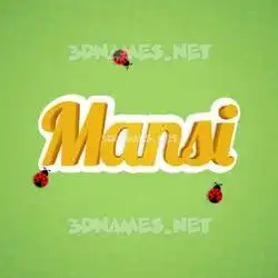 mansi in Ladybugs style - 3D name wallpaper