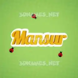 mansur in Ladybugs style - 3D name wallpaper