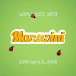 manswini in Ladybugs style - 3D name wallpaper
