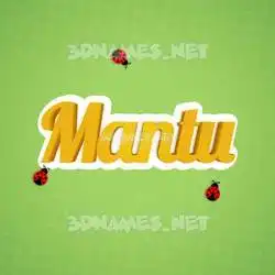 mantu in Ladybugs style - 3D name wallpaper