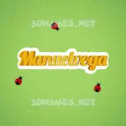 manuelvega in Ladybugs style - 3D name wallpaper