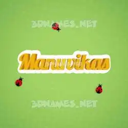 manuvikas in Ladybugs style - 3D name wallpaper