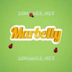 marbelly in Ladybugs style - 3D name wallpaper