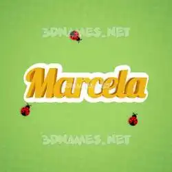 marcela in Ladybugs style - 3D name wallpaper