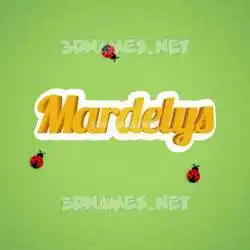 mardelys in Ladybugs style - 3D name wallpaper