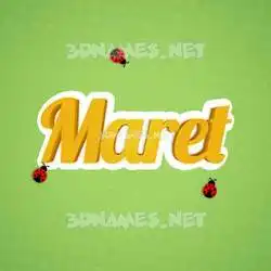 maret in Ladybugs style - 3D name wallpaper