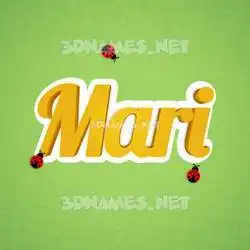 mari in Ladybugs style - 3D name wallpaper