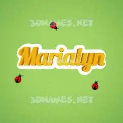 marialyn in Ladybugs style - 3D name wallpaper