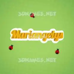 mariangelys in Ladybugs style - 3D name wallpaper