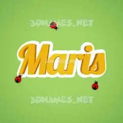 maris in Ladybugs style - 3D name wallpaper