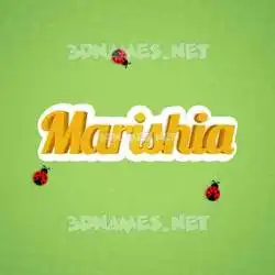 marishia in Ladybugs style - 3D name wallpaper
