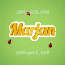 marjan in Ladybugs style - 3D name wallpaper