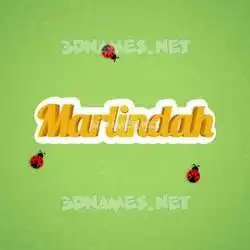 marlindah in Ladybugs style - 3D name wallpaper