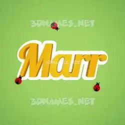 marr in Ladybugs style - 3D name wallpaper