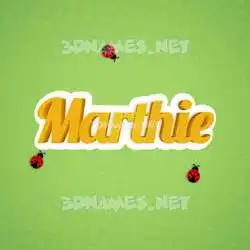 marthie in Ladybugs style - 3D name wallpaper
