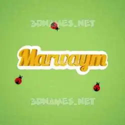 marwaym in Ladybugs style - 3D name wallpaper