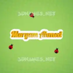 maryam ahmed in Ladybugs style - 3D name wallpaper