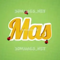 mas in Ladybugs style - 3D name wallpaper