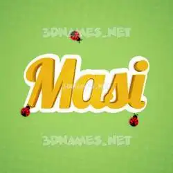 masi in Ladybugs style - 3D name wallpaper