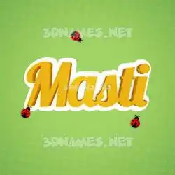 masti in Ladybugs style - 3D name wallpaper