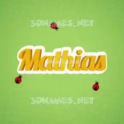 mathias in Ladybugs style - 3D name wallpaper