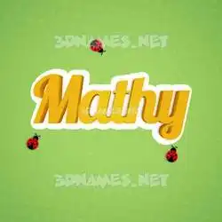 mathy in Ladybugs style - 3D name wallpaper