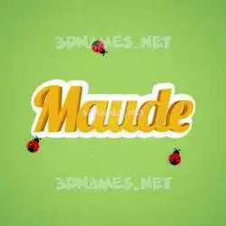 maude in Ladybugs style - 3D name wallpaper