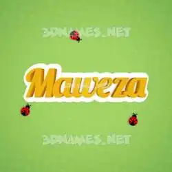 maweza in Ladybugs style - 3D name wallpaper