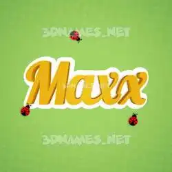 maxx in Ladybugs style - 3D name wallpaper
