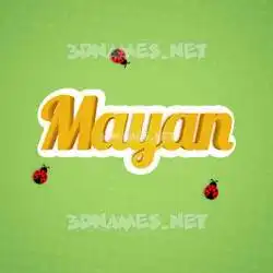 mayan in Ladybugs style - 3D name wallpaper