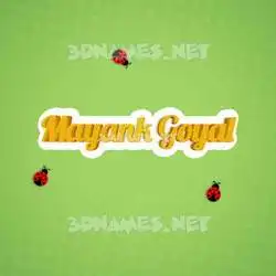 mayank goyal in Ladybugs style - 3D name wallpaper