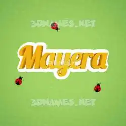 mayera in Ladybugs style - 3D name wallpaper
