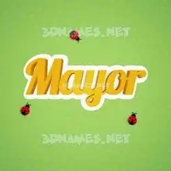 mayor in Ladybugs style - 3D name wallpaper