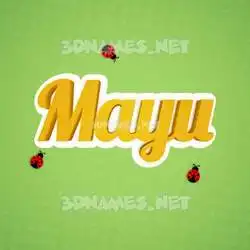 mayu in Ladybugs style - 3D name wallpaper