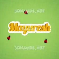 mayuresh in Ladybugs style - 3D name wallpaper