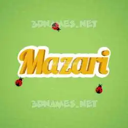 mazari in Ladybugs style - 3D name wallpaper