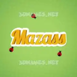 mazass in Ladybugs style - 3D name wallpaper