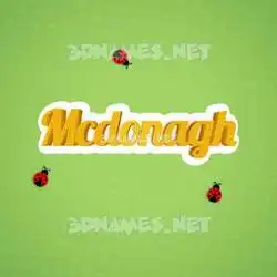 mcdonagh in Ladybugs style - 3D name wallpaper