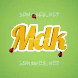 mdk in Ladybugs style - 3D name wallpaper