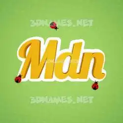mdn in Ladybugs style - 3D name wallpaper