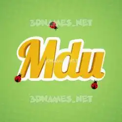 mdu in Ladybugs style - 3D name wallpaper