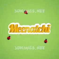 meenatchi in Ladybugs style - 3D name wallpaper
