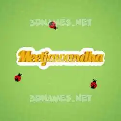 meetjawandha in Ladybugs style - 3D name wallpaper