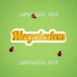 megaledon in Ladybugs style - 3D name wallpaper